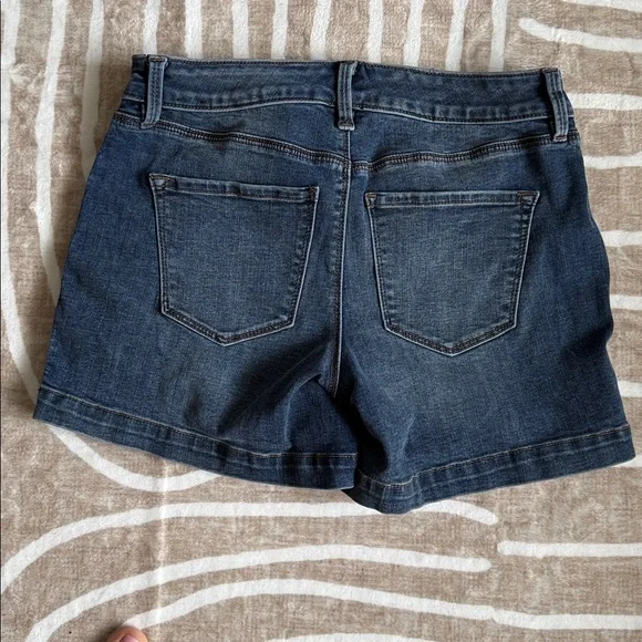 White House Black Market Dark Blue Denim Shorts - Picture 3 of 6